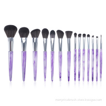 Oem New Arrival Private Label purple 14Pcs professional bling makeup brush set makeup brushes